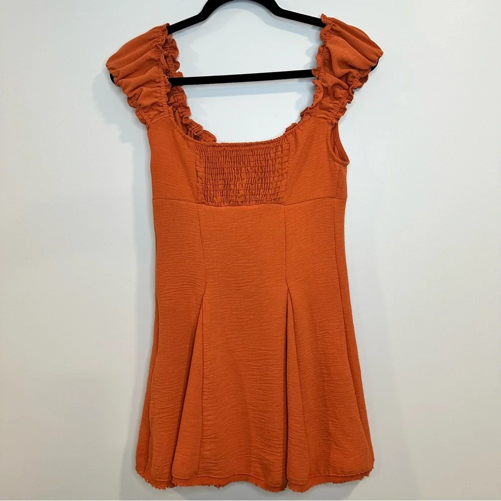 Kimchi Blue Women’s Blair Orange Mini Dress Size M NWOT - Picture 3 of 13
